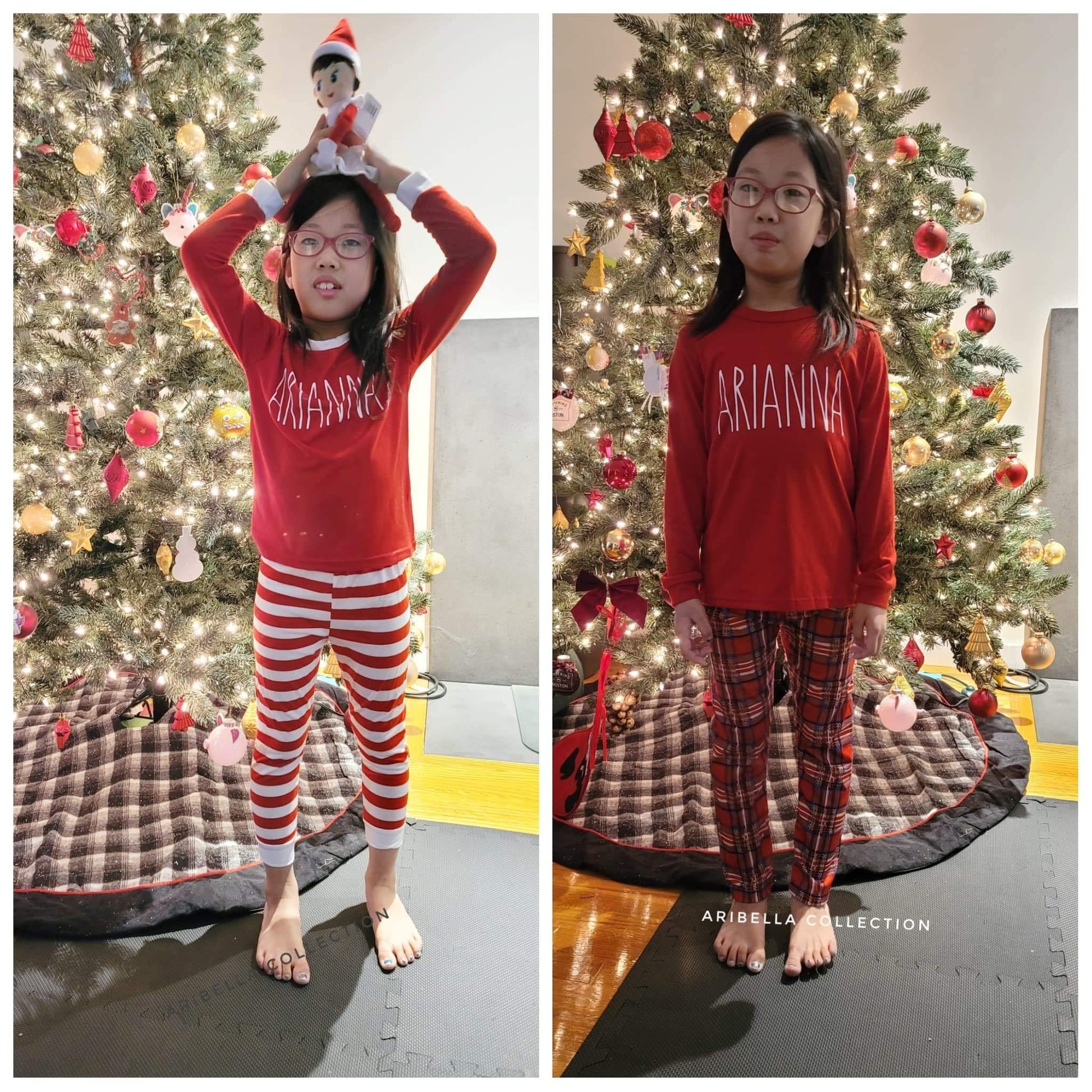 Christmas Pajamas w/Personalized Name - Aribella Collection, Inc.