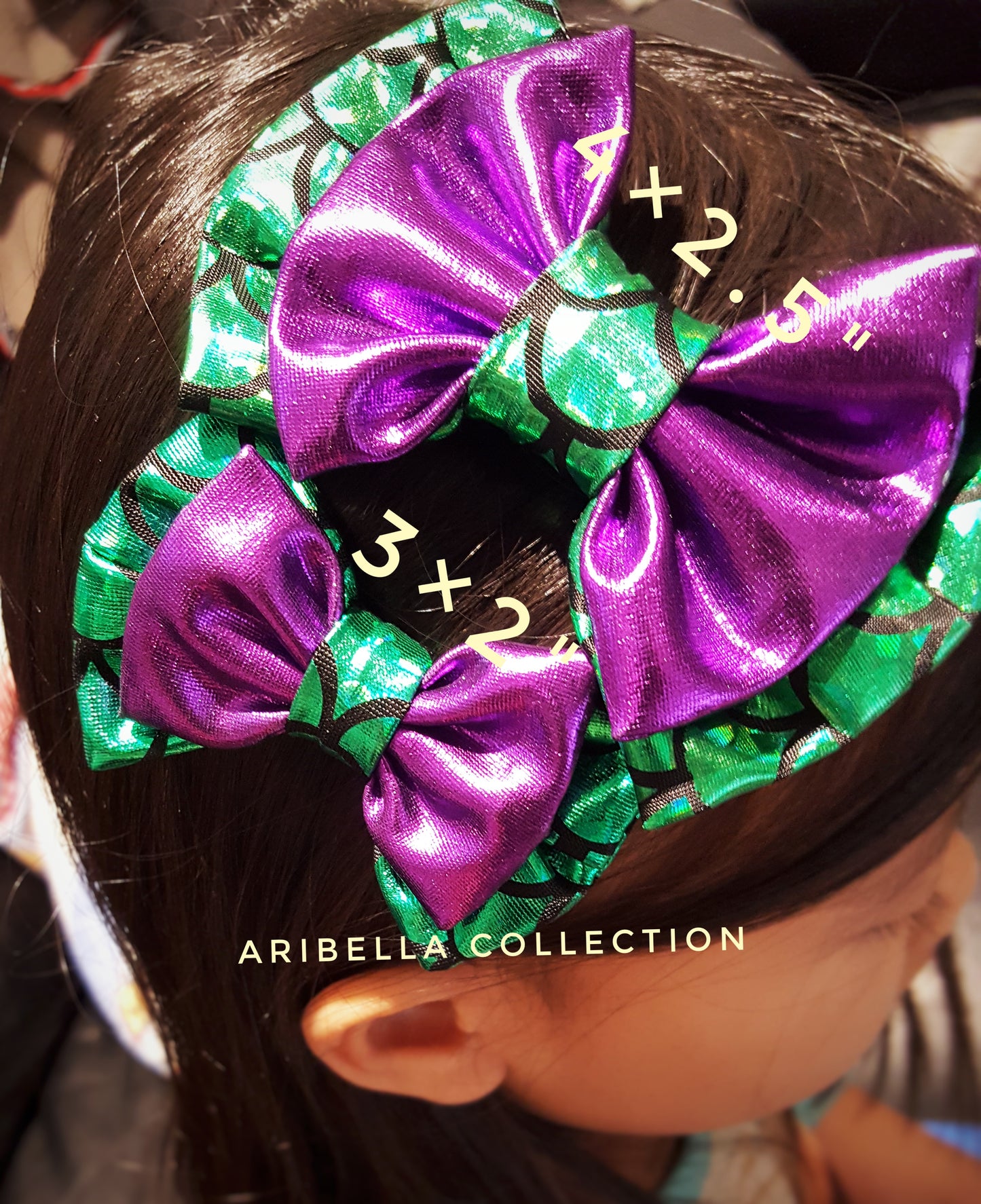 Mermaid Hair Clip Bow - Aqua Blue, Green, or Iridescent Color - Aribella Collection, Inc.