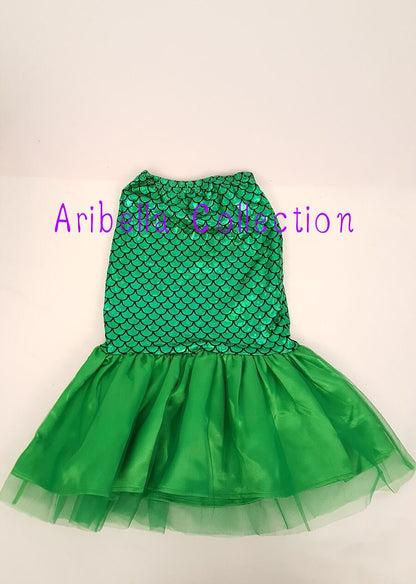 Mermaid At Heart Bodysuit or T-shirt, Skirt, & Hair Clip Bow Outfit - Aribella Collection, Inc.
