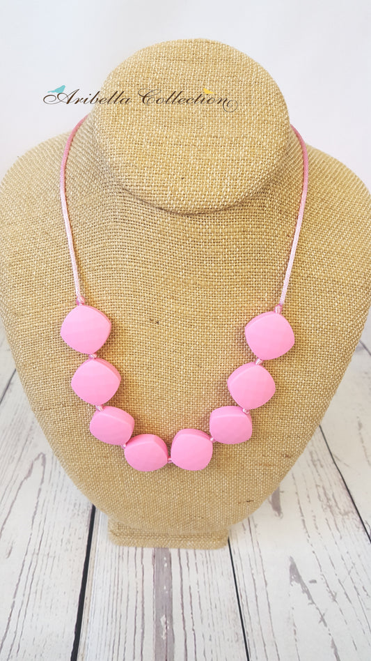 Silicone Necklace - Pink - Aribella Collection, Inc.