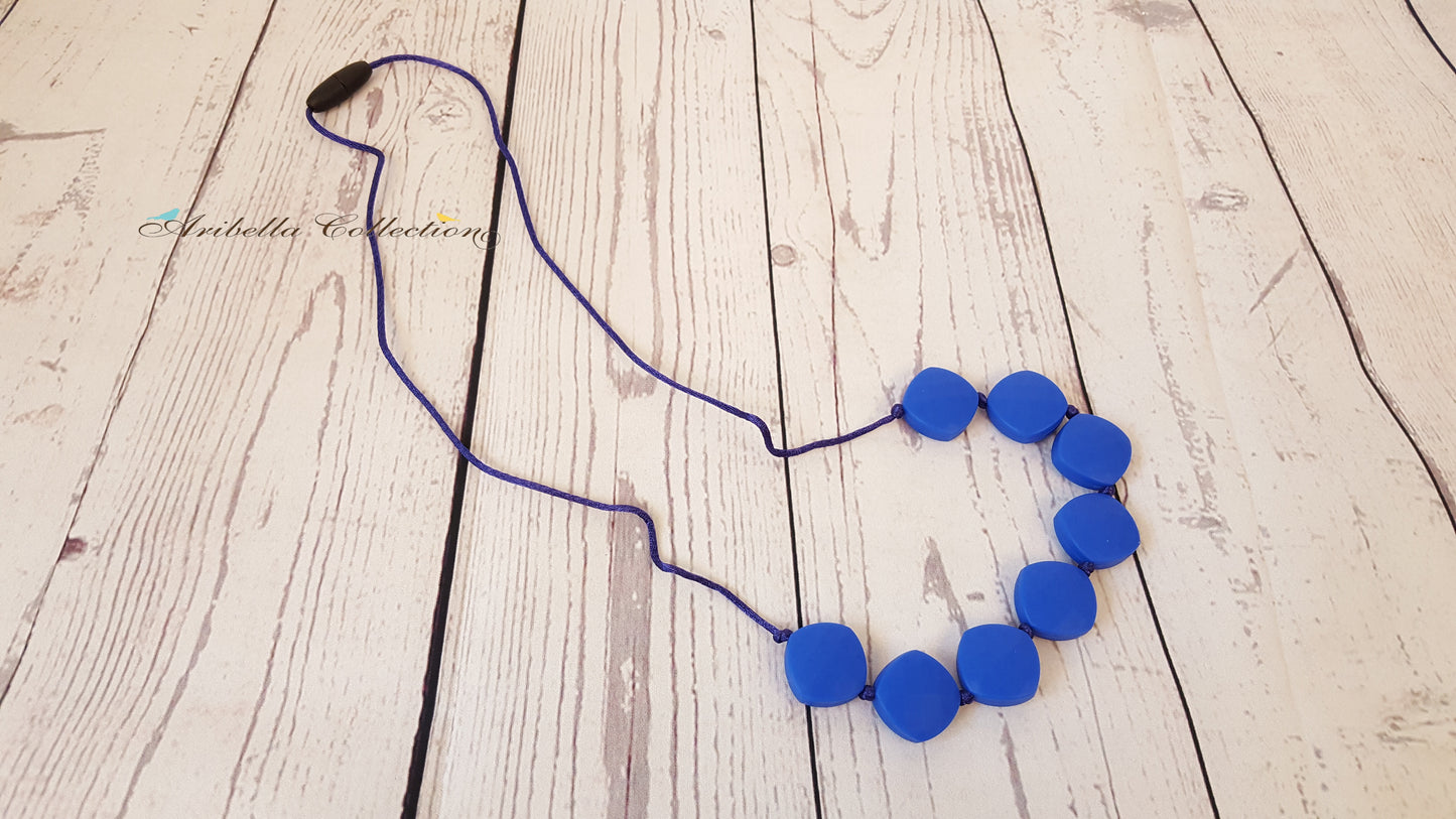 Silicone Necklace - Blue - Aribella Collection, Inc.