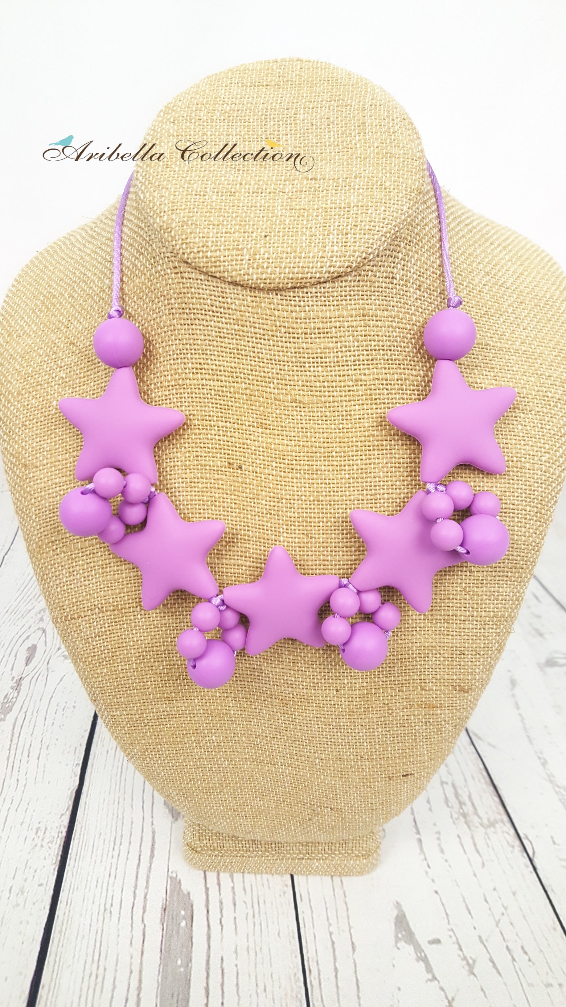 Silicone Necklace - Purple - Aribella Collection, Inc.