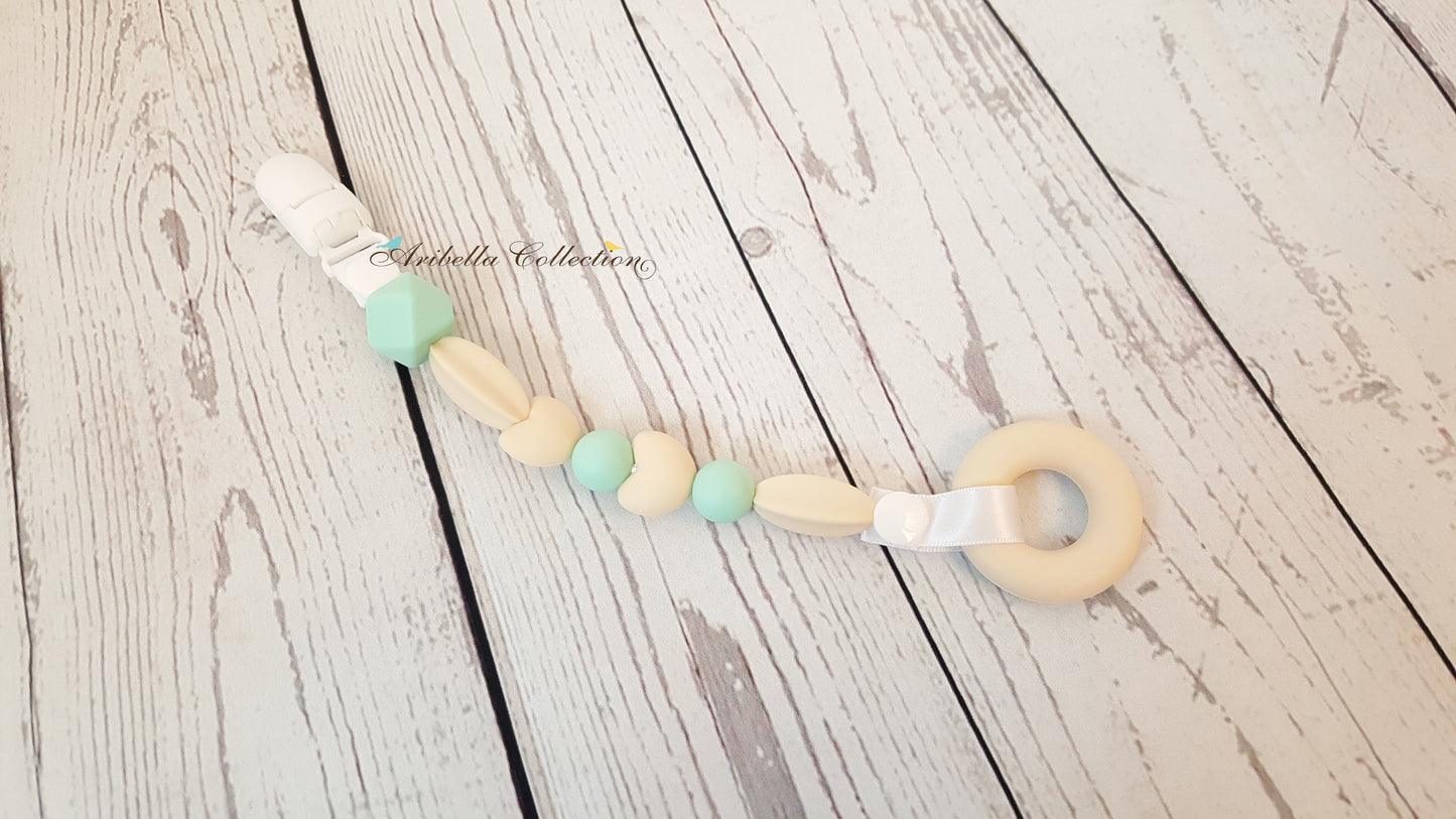 Silicone Pacifier Clip - Donut Ring - Aribella Collection, Inc.