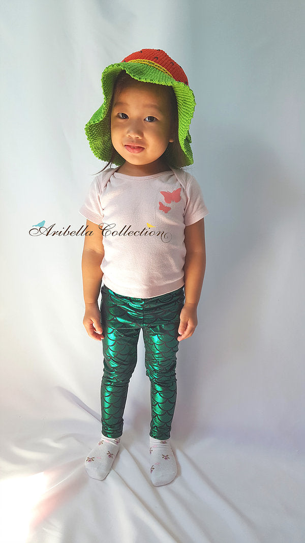 Mermaid Leggings - Green - Aribella Collection, Inc.