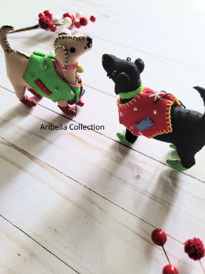 Puppy Dog 3D Felt Ornament - Aribella Collection, Inc.