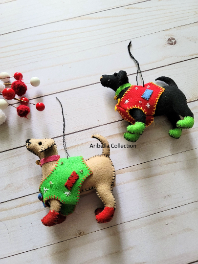 Puppy Dog 3D Felt Ornament - Aribella Collection, Inc.