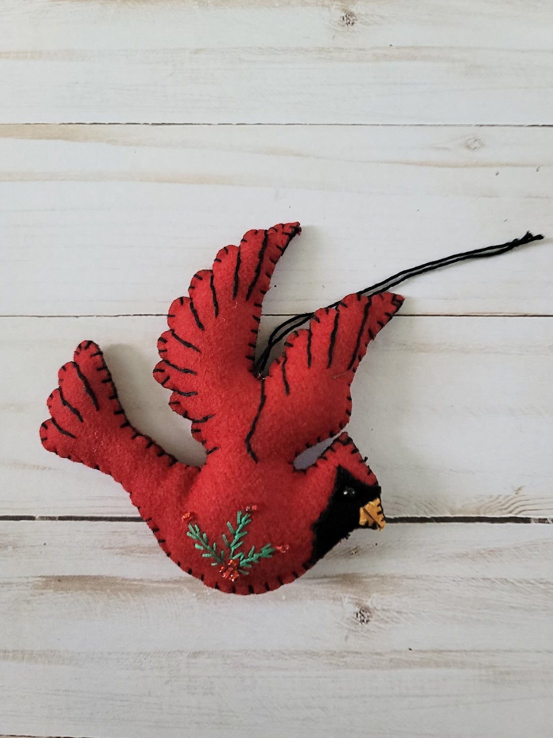 Red Cardinal Felt Ornament - Aribella Collection, Inc.