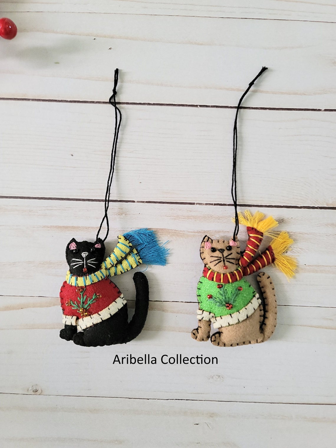 Kitty Cat Felt Ornament - Aribella Collection, Inc.