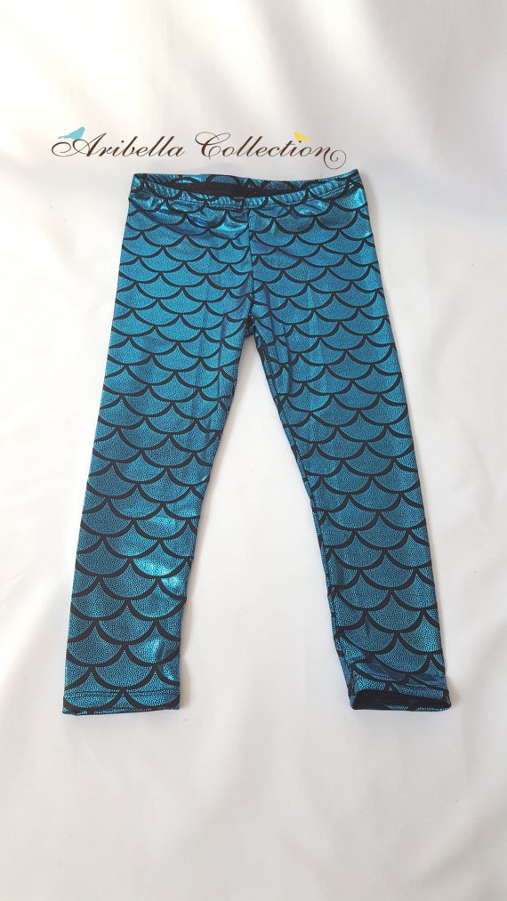 Mermaid Leggings - Green or Blue - Aribella Collection, Inc.