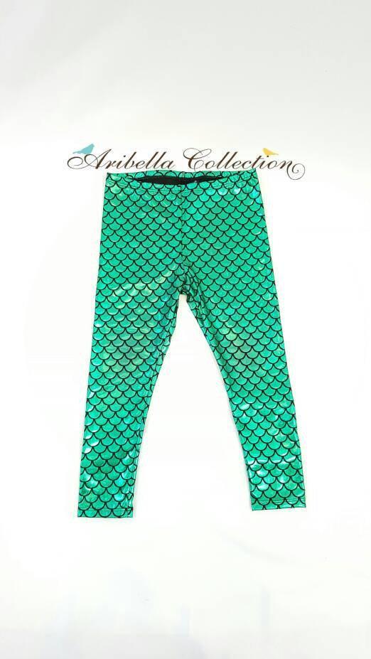 Mermaids Have More Fun Outfit - Bodysuit or T-shirt, Legging, & Bow - Aribella Collection, Inc.