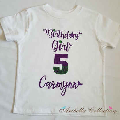 Birthday Girl Personalized Bodysuit or T-shirt, Legging, & Bow Outfit - Aribella Collection, Inc.